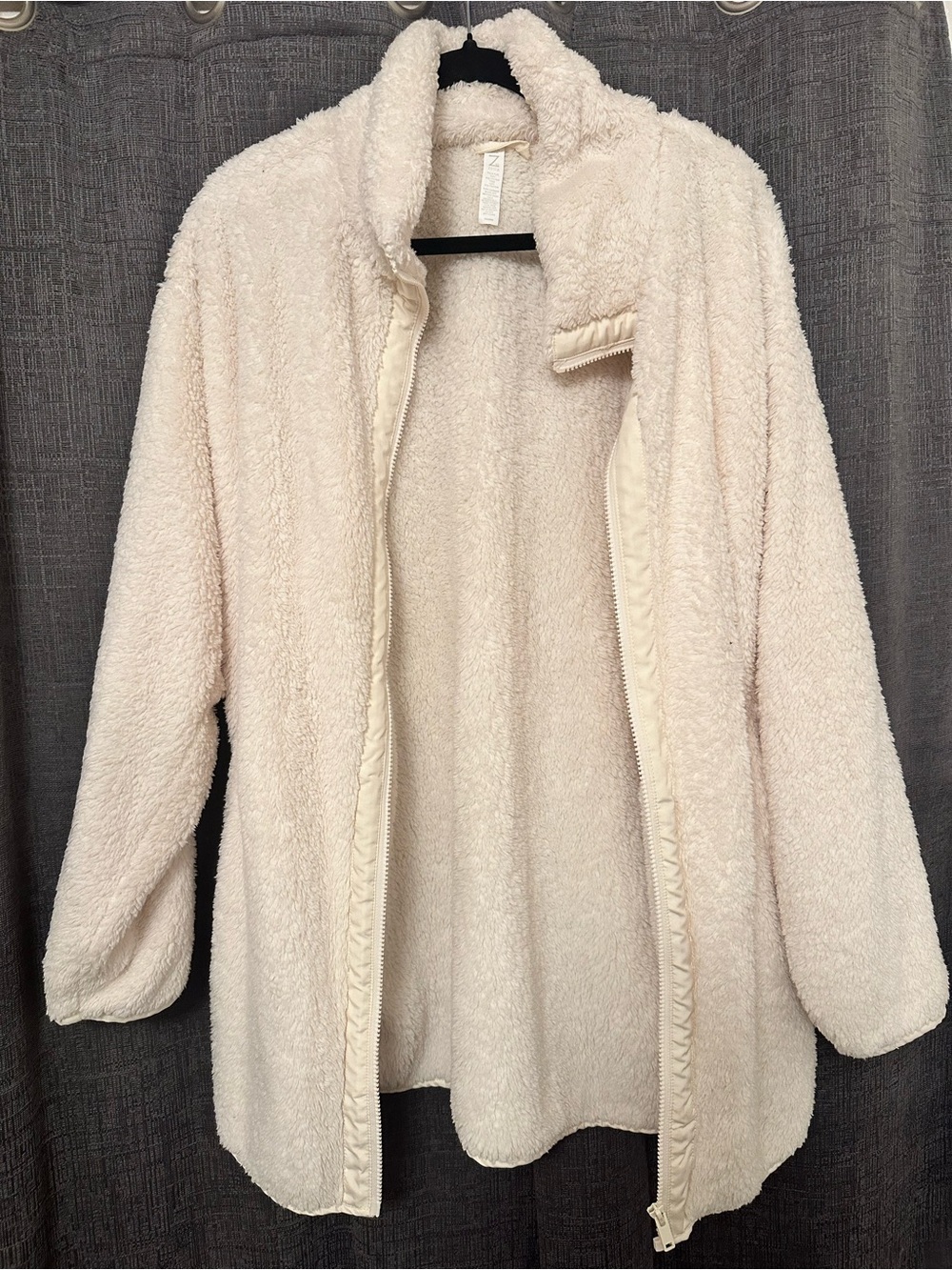 Z by Zella Cozy Cream Sherpa Jacket - Women's Plush Zip Coat